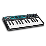 Alesis V-Mini - 25-Key USB MIDI Keyboard Controller with 4 Backlit Sensitive Pads, 4 Assignable Encoders and Professional Software Suite Included