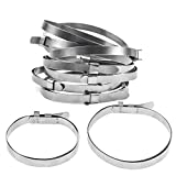 MIKKUPPA 8PCS CV Boot Band Clamp - 4 x 11", 4 x 19" Universal Adjustable Stainless Steel Drive Shaft CV Boot Clamp