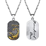 PROSTEEL Zodiac Necklace,Scorpio,Constellation,Celestial,Astrology Jewelry,Dog Tag,Mens Necklaces Pendants Fathers Day Birthday Gift,Stainless Steel