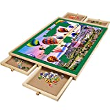 Lovinouse Premium 1500 Piece Puzzle Board, Wooden Puzzle Table with Drawers, Puzzle Organizer
