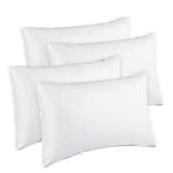 Queen Size 4 Pack Pillow Inserts, Pillows for Sleeping 4 Pack, Hotel Pillows for Side Back & Stomach Sleepers, Down Alternative Microfiber Soft Plush Washable Pillows Set of 4