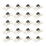 20-Pack Mini Self Adhesive Caster Wheels, Small Adhesive Wheels, Non Swivel Caster, Stick on Wheels for Small Furniture, Furniture Pulley Castor Plastic Wheels for Storage Box Trash Can Moving Carton