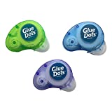 Glue Dots Dot N' Go Glue Dot Dispenser Project Pack with 200 Permanent, Poster, and Removable Double-Sided Adhesive Craft Dots Each, 3/8-Inch