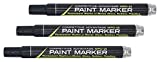 Competitive Advantage Enamel Paint Markers MPD, MATTE BLACK Medium 2mm  3 Pack Permanent Markers, Make Permanent Marks on Metal, Glass, Rubber, Plastic & more, Waterproof UV Resistant