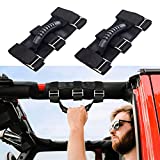 SVOPY Grab Handle for Jeep Wrangler – Set of Roll Bars Grip Handle for JK TJ JLU JL LJ YJ CJ Wrangler Models 2Door 4Door Wrangler Accessories Black（2 Park）…