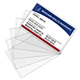 MaxGear New Medicare Card Holder Protector Sleeves 6 Pack, 12 Mil Clear PVC Water Resistant Medicare Card Protectors Sleeves for New Medicare Card, Business Cards, Social Security Card Protector