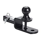 HITOWMFG 3-in-1 ATV Towing Hitch Ball Mount Adapter with 2" Ball,1-1/4 inch Solid Shank