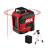 SKIL 65ft. 360 Red Self-Leveling Cross Line Laser Level with Horizontal and Vertical Lines Rechargeable Lithium Battery with USB Charging Port, Compact Tripod & Carry Bag Included - LL932201