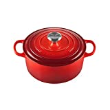 Le Creuset Enameled Cast Iron Signature Round Dutch Oven, 7.25 qt., Cerise