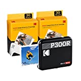 Kodak Mini 3 Square 3x3 Retro Portable Printer (60 Sheets) - Social Media Photo Instant Printer – Premium App iOS & Android Compatible – Wireless Connection – 4PASS Technology - Black