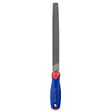 WORKPRO W051002 10 Flat File  Durable Steel File to Sharpen Tools and Deburr, Comfortable Anti-Slip Grip, Double Cut  Deburr Tool and Tool Sharpener for Professionals and DIY