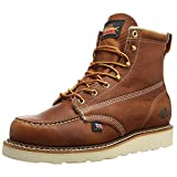 Thorogood American Heritage 6” Moc Toe Work Boots For Men - Premium Breathable Non-Safety Toe Leather Boots with Slip-Resistant MAXWear Wedge Outsole; ASTM Rated, Tobacco - 11 D US