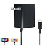Switch Charger for Nintendo Switch/Switch OLED/Switch Lite,AC Adapter Compatible with Pro Controller Nintendo Switch Dock 5FT USB C Cable Output 15V/2.6A Fast Travel Wall Charger Support TV Mode