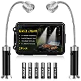 Barbecue Grill Light, LED BBQ Grilling Accessories for Outdoor with Magnetic Base, Christmas Gifts for Men Women, 360 Degree Flexible Neck, Water & Heat Resistant, Batteries Included - 2 Pack