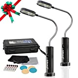 SRIAO 15Pcs Grill Light Set: Upgraded Magnetic Base Super-Bright Powerful 6 LED Waterproof BBQ Outdoor Light for Any Grills - 360 Degree Flexible Gooseneck, Weather Resistant, Gifts Gor Men/Father