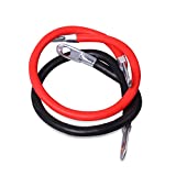 Cartman 4AWG 18-Inch Battery Inverter Cables Set, 4Gauge x 18" (1 Black & 1 Red)