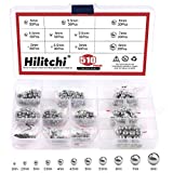 Hilitchi 510 Pcs Metric Precision Chrome Steel Bearing Ball Assortment Kit
