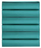 Elegant Comfort 6-Pack Luxury Flat Sheet Premium Hotel Quality Wrinkle and Fade Resistant 1500 Thread Count Egyptian Quality 6-Piece Bed Top Sheet,Twin/Twin XL, Turquoise