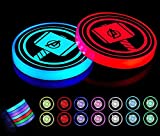 LED Car Cup Holder Lights,7 Colors Changing USB Charging Mat Waterproof Cup Pad,LED Interior Atmosphere Lamp Decoration Light Car Accessories… (Fit Thor)