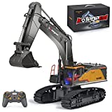 kolegend 22 Channel RC Excavator Metal Shovel Independent Arms 1/14 Scale, Professional Remote Control Construction Vehicles, Boy Toys Best Gift for 8+ Years Old Boys Adults