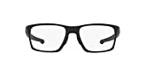 Oakley Men's Ox8140 Litebeam Square Prescription Eyeglass Frames, Satin Black/Demo Lens, 55 mm