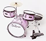 De Rosa DRM312-MPK Children's 3-Piece 12-Inch Drum Set with Chair, Pink