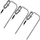 Flutesan 3 Pieces Waterproof Meat Temperature Probe Pellet Grill Temperature Probe BBQ Probe Replacement Part 3.5 mm Plug Compatible with Thermopro and Famili