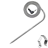 Replacement Meat Probe for Pit Boss Pellet Grills and Pellet Smokers. 3.5mm Plug Compatible with Pit Boss Accessories Meat Probe. 1 Pack Meat Probes and 1 Pack Grill Clips.