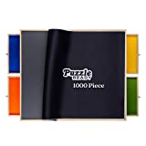 Puzzle Board with Drawers & Cover Mat - 1000 Pieces Wooden Jigsaw Puzzle Table - 24x30 Portable Puzzle Board with Cover for Adults & Children - Colorful Puzzle Trays for Sorting - Puzzle Ready