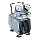 Cole-Parmer 706140 Gast DOA-P704-AA High-Capacity Vacuum Pump, Gauge/Reg; 1.1 cfm/25.5"Hg-60psi/115V