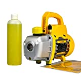 FAVORCOOL FC-30T 3.0CFM 1/4HP Single-Stage Rotary Vane Vacuum Pump,1/4" Flare Inlet Port, for HVAC Car Truck A/C AC Refrigerant Charge R410a R134a R22, Wine Degassing,Milking, Medical, Food Processing