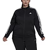 adidas Women's Standard Essentials Warm-Up Slim 3-Stripes Track Top, Black, XX-Large