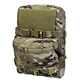 IDOGEAR Mini MOLLE Hydration Pouch Tactical Water Reservoir Bag Outdoor Water Bladder Carrier Pack for Tactical Backpack Gears 500D Nylon (A:Multicam)