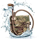 Source Tactical Kangaroo 1-Liter Collapsible Canteen Hydration System System with Storm Push-Pull Drinking Valve with Pouch (Multicam)