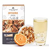 Taimei Teatime Organic Mandarin Orange Herbal Tea, Caffeine Free Fruit Tea Bags with Citrus Flavor and Natural Sweet Taste, Aids Anxiety & Stress Relief, Hot and Iced Tea (20counts)