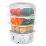 Rosewill BPA-free, 9.5-Quart (9L), 3-Tier Stackable Baskets Electric Steamer with Timer Food, 2.20"x9.25"x15.63"