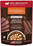 Nature's Variety Instinct Healthy Cravings Grain Free Real Beef Recipe Natural Wet Dog Food Topper, 3 oz. Pouches (Case of 24)