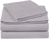 Amazon Brand – Pinzon 300 Thread Count Organic Cotton Bed Sheet Set - Twin, Dove Grey