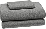 Amazon Basics Cotton Jersey Blend Bed Sheet Set - Twin, Dark Grey