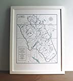 Glacier National Park and Waterton Lakes National Park Map, Unframed