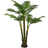 Artificial Palm Plant for Office House Decor 5.35-Feet Indoor Outdoor Silk Green Tree,Saty Upright Without Pot(804#)