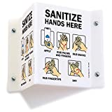 SmartSign “Sanitize Hands Here” Projecting Sign | 5" x 6" Acrylic