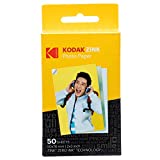 Kodak 2"x3" Premium Zink Photo Paper (50 Sheets) Compatible with Kodak Smile, Kodak Step, PRINTOMATIC