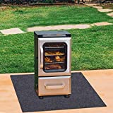 Electric Smoker Mat，Protects wooden floors from liquid and Sauce Spills，Premium Oven Mat，Under Grill Mat，Absorbent material-Contains Smoker Spill，Anti-Slip and Waterproof Backing，Washable (36" x 36")