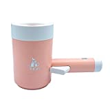QIANBAITU Dog Portable Paw Cleaner, Automatic Dog Paw Cleaner Cup with Key Switch Control, Paw Cleaner/Washer for Medium Dogs & Cats, Dog Brush Pet Grooming Brush, Pink (Pink)
