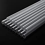 ZIQI 16PCS Polycarbonate Rigid Tubing, 12mm (1/2") OD x 1mm Wall Thickness PETG Tube, 12.6 Inch Length Clear DIY Acrylic Tube Lexan Tubing