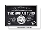Seinfeld Inspired The Human Fund Parody Gift Notification Card Pack of 5