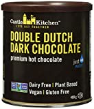 Castle Kitchen Double Dutch Dark Chocolate - Dairy-Free, Vegan Premium Hot Chocolate Mix - Just Add Water - 14 oz