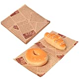 RAYNAG 200pcs Sandwich Wrapping Greaseproof Paper Sheets, Bread/Rolls Deli Paper Liners, Baskets Lining Wrappers for Fish & Chips or Burger & Fries, 5.9in