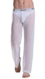 Mendove Mens Mesh See Through Home Lounge Pants Nightwear Size Medium White